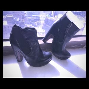 Allsaints leather platform bootie